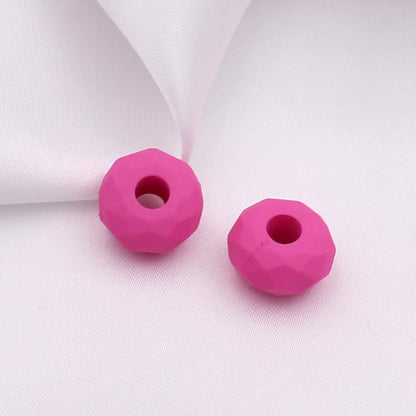 Acrylic Faceted Spacer Beads 14mm Rubberized Finish 40pcs 9