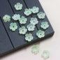 Plated Five Flower Acrylic Beads 11mm Iridescent Pastel 100pcs 9