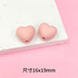 Rubberized Spray Painted Heart Acrylic Beads 16x19mm Macaron Color 50pcs 4
