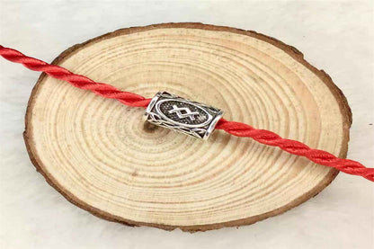 Tube Metal Beads Viking Note Patterned Silver Tone 100pcs 10