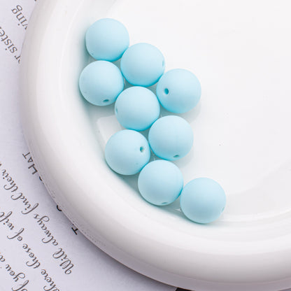 Rubberized Round Acrylic Beads 16mm Solid Color 20pcs 11
