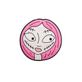 Silicone Focal Beads Halloween Zombie Girl Pink Red Hair 20pcs 5