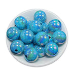 Plated Round Acrylic Beads 16mm UV Crackle Imitation 100pcs 5