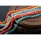 Lampwork Glass Beads Round 8-12mm Dyed Core Gold Foil 100pcs