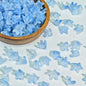 Gradient Five-Petal Flower Glass Beads 10x12mm Translucent Mixed Colors 50pcs 7