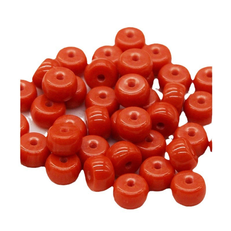 Imitation Coral Barrel Resin Beads 6-22mm Warm Reddish Orange 100pcs 5