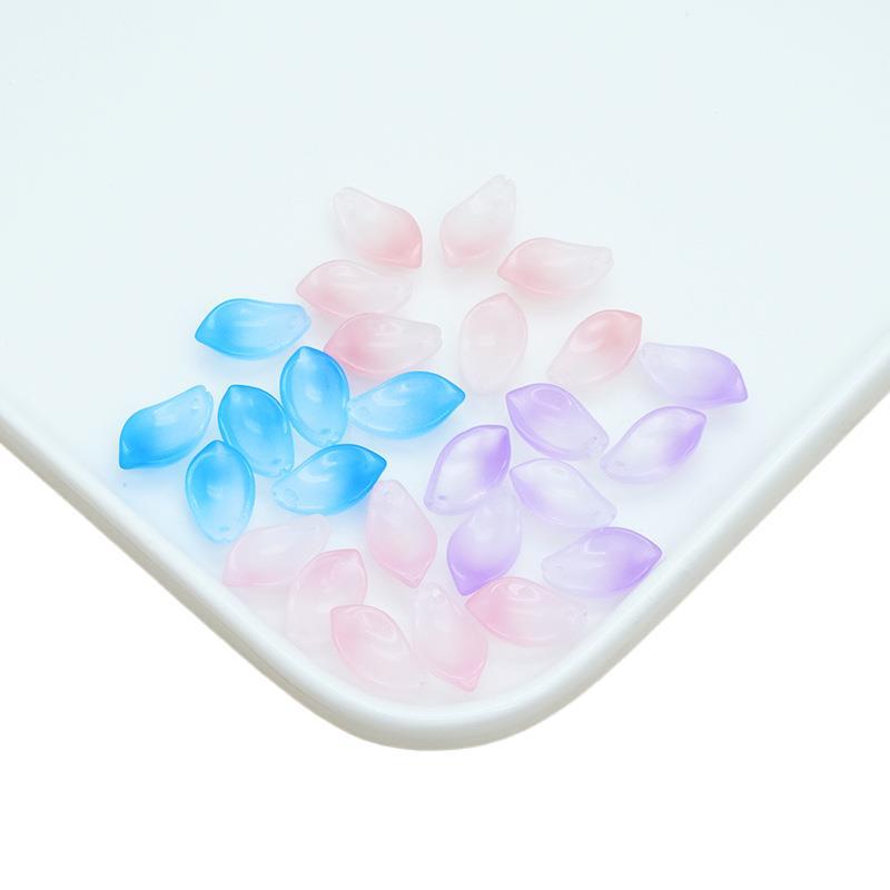 Czech Glass Petal Glass Beads 16mm Frosted Pastel Colors 500pcs 5