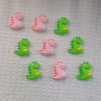 Silicone 3D Focal Beads Dinosaur Holding Puzzle Piece 20pcs 4