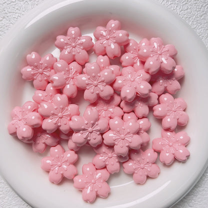 Painted Cherry Acrylic Beads 23mm Spring Baking Pastel Colors 10pcs 6