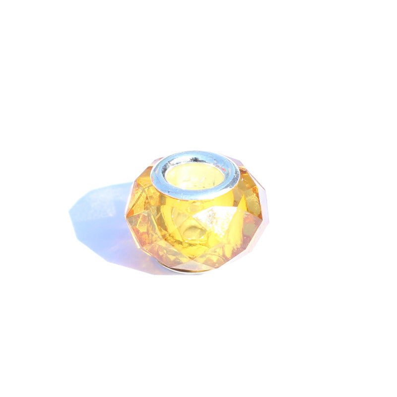 Acrylic Facet Spacer Beads 14mm Large Hole 100pcs 20