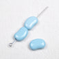 Painted Pea Acrylic Beads 15mm Glossy Jelly Bean Style 50pcs 14