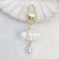 Acrylic Pearl Cloud Keychain with Pastel Beads and Gold Clasp 6