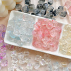 Vintage Lion-Like Glass Beads 12mm Pastel Etched Design 30pcs