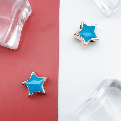 Enamel CCB Plastic Acrylic Beads 9-15mm Large Hole Playful Shapes 40pcs 32