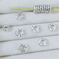 Alloy Irregular Ring Spacer Beads 6mm 8mm 10mm Tibetan Style 100pcs 4