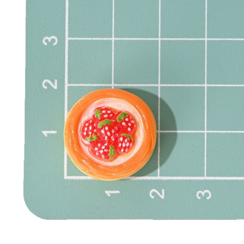 Fruit Tart Resin Beads 20mm Glossy Miniature Bakery 10pcs 5