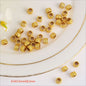 Brass Tube Metal Beads 6.5mm Tibetan Patterned Large Hole 100pcs 6
