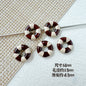 Swimming Ring Metal Beads 14mm Two-Tone Enamel Painted 10pcs 13