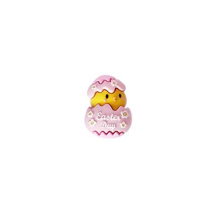 Silicone 3D Focal Beads Easter Chicken Hatching Egg Cracked Shell Top 20pcs 8