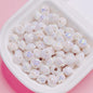 Plating Small Flying Saucer Acrylic Beads 10mm UV Colors Mixed 20pcs 8