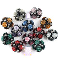 Flower Cluster Clay Beads 22mm Gothic Shimmer Metallic Rose 5pcs 2