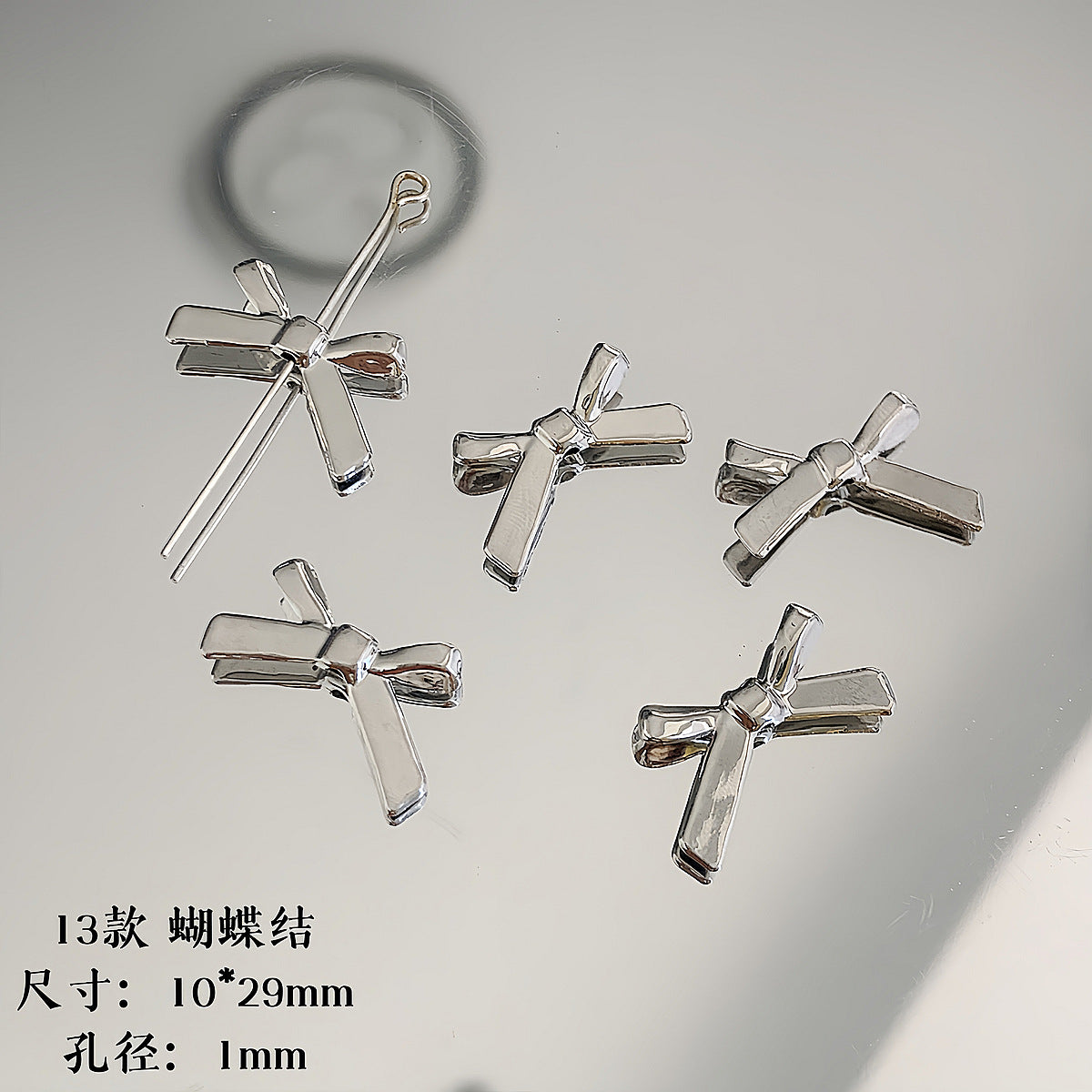Cartoon Metal Beads Silver Pink Tone Playful Enamel 10pcs 14