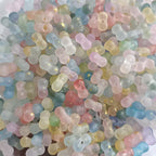 Acrylic Peanut Spacer Beads 3x6 6x11mm Transparent Frosted Gilded 1000pcs 2