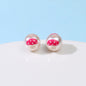 Hand Painted Acrylic Beads 12mm Enamel Cartoon Motifs 10pcs 9
