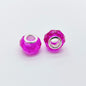 Acrylic Faceted Spacer Beads 14mm Transparent Large Hole 50pcs 10
