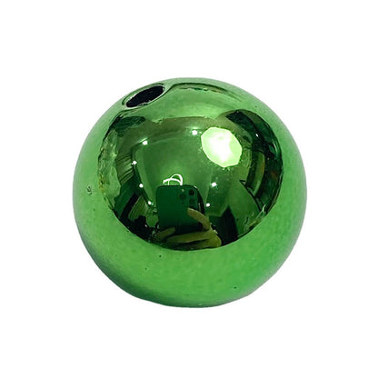 Plating Metallic Round Acrylic Beads 10mm Colorful Mirror Finish 100pcs 6