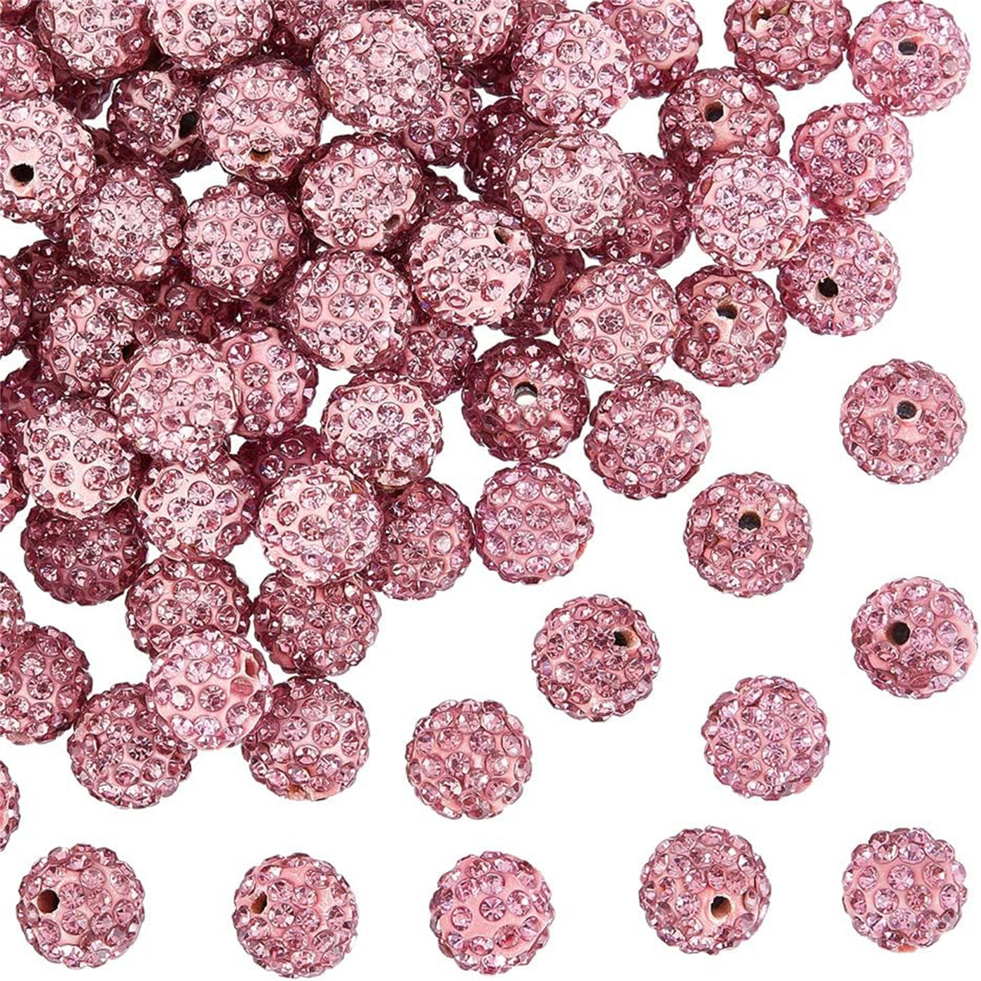 Clay Ball Rhinestone Beads 16mm Mixed Solid and AB Colors 20pcs 21