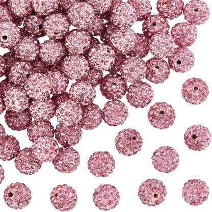 Clay Ball Rhinestone Beads 16mm Mixed Solid and AB Colors 20pcs 21