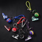 Silicone Basketball Sneaker Keychain with Mini Basketball Charm 4