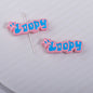 Painted Loopy Acrylic Beads 12x33.6mm Double Color Small Beaver Plate 10pcs 5