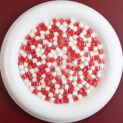 Plating Capsule Resin Beads 12mm Glossy Two Tone 20pcs 13