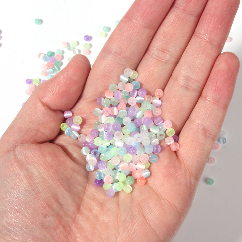Seed Glass Beads 4mm Shimmer Imitation Opal Mixed Colors 400pcs 4