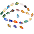 Millefiori Irregular Shaped Glass Beads 17mm Vivid Floral Pattern 10pcs 5