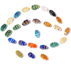 Millefiori Irregular Shaped Glass Beads 17mm Vivid Floral Pattern 10pcs 5