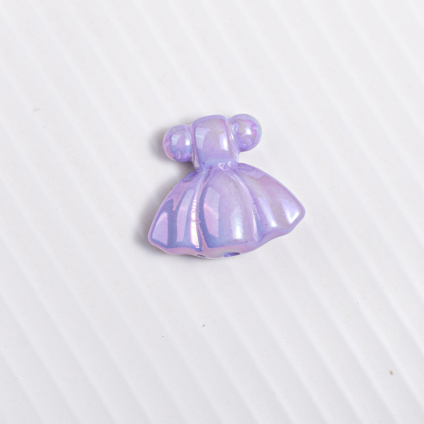 UV Plating Skirt Acrylic Beads 26mm Colorful Shimmering 20pcs 9
