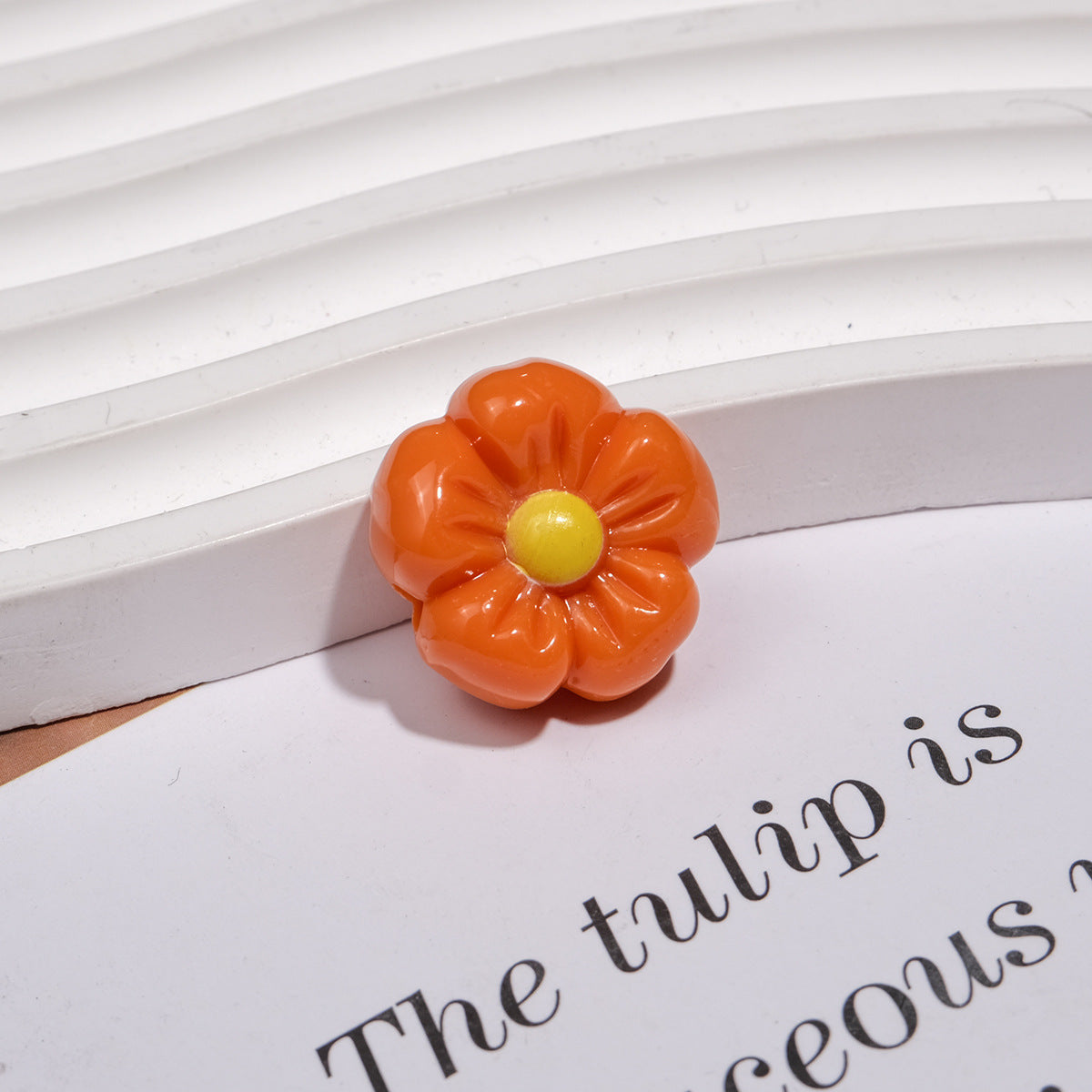 Colorful 3D Cherry Blossom Acrylic Beads 19mm Flower 20pcs 13