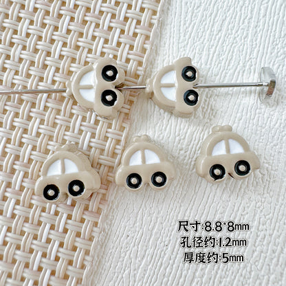 Car and Plane Metal Beads 8mm 16mm Baking Painted Alloy 20pcs 13