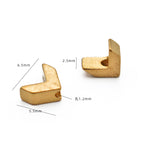 Brass V-Shaped Metal Beads 6mm Matte Finish 100pcs 2