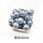 Plating Round Acrylic Beads 16mm Iridescent Wrinkle Texture 50pcs 8