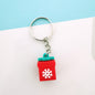 Silicone Christmas Snowman Keychain Colorful Holiday Charm 8