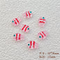 Hand Painted Fish Enamel Glass Beads 10x14mm Translucent Colorful 1pc 7