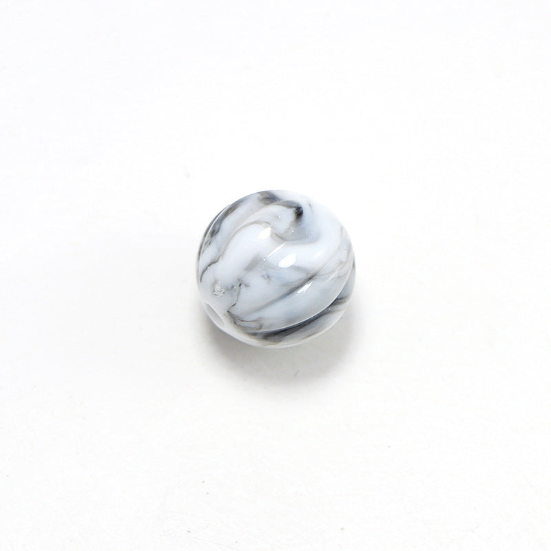 Japanese Striped Blooming Color Acrylic Beads 12mm 100pcs 4