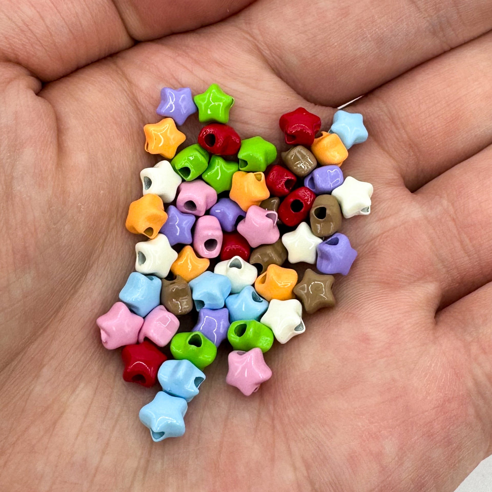 Star Metal Beads 5mm Baking Painted Colorful Finish 40pcs 4