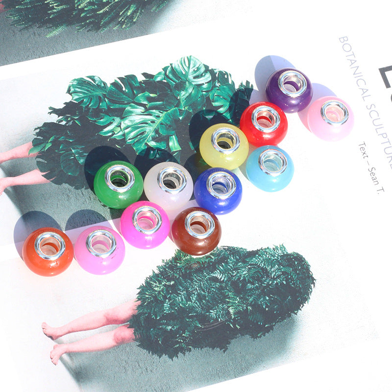 Acrylic Round Spacer Beads 14mm Glow In The Dark Dyed 2