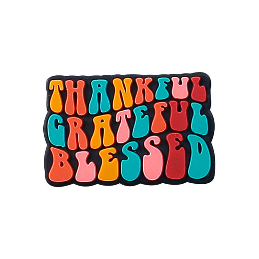 Silicone Focal Beads Thanksgiving Thankful Vibes Pumpkin Design 20pcs 2