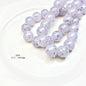 Glitter Round Acrylic Beads 10-14mm Lavender Purple Shimmer 100pcs 8